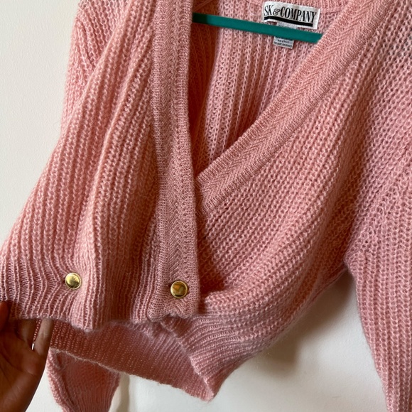 VINTAGE SK and Company Pink Knit Cardigan - Picture 2 of 4